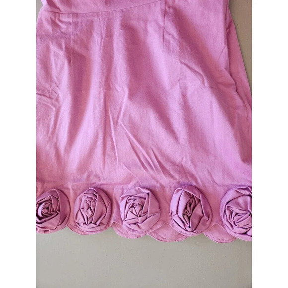 NWT Anthropologie Maeve Strapless Rosette-Trim Mini Dress M Pink 9A402 - Picture 5 of 11